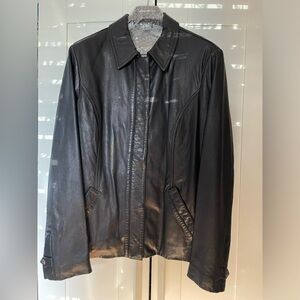 Eddie Bauer Black Lamb Leather Jacket